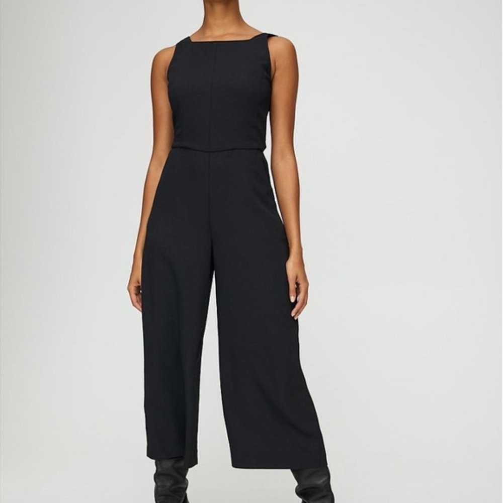 Aritzia Wilfred Black Ecoulement Jumpsuit Size 6